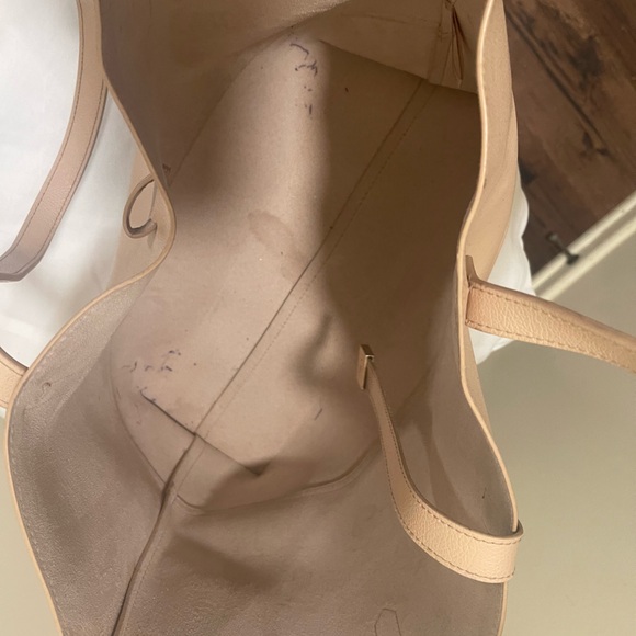 DKNY Beige Leather Tote Bag - Picture 2 of 5